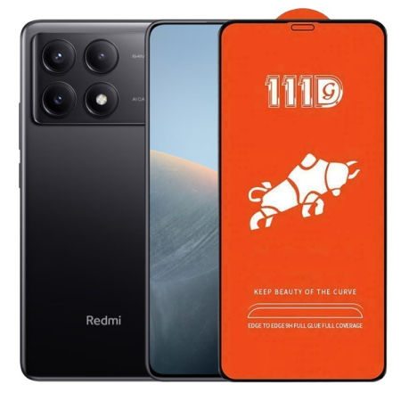 ✨TOATE PRODUSELE✨ - Folie Sticla Securizata pentru Xiaomi Redmi K70, , Sticla de Protectie Compatibila cu Xiaomi Redmi K70, Full Cover 111D, HD, Margini Negre, Transparenta