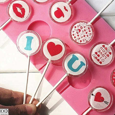 Vase, Recipiente & Accesorii din Silicon - Forma pentru 12 Acadele din Ciocolata, Zahar sau Jeleu Cake Pops, 26.5 x 12 cm