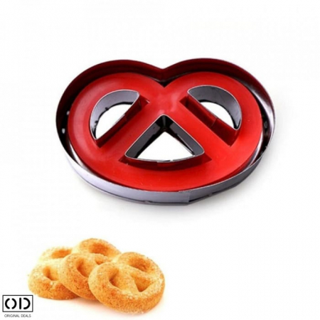 Forma pentru Facut si Decupat Covrigei sau Prajiturele, 6.5 cm, cu Arc, Rosu [1]