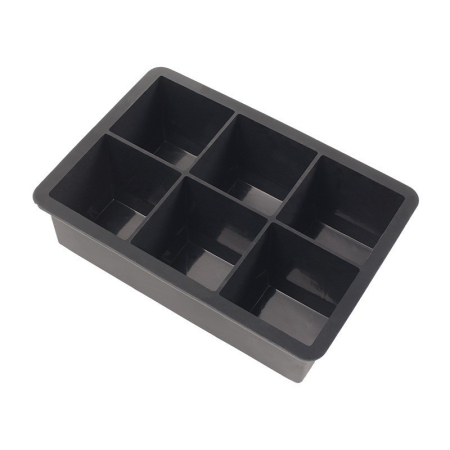 Forma pentru Gheata, , 6 Forme Patrate cu Capac, din Silicon, 17 x 12 x 6 cm, Negru [6]