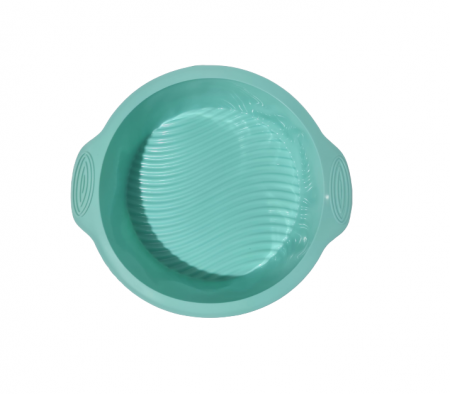 Forma pentru Prajituri si Dulciuri, din Silicon Non-Stick, 25cm, Turcoaz, Calitate Premium [2]