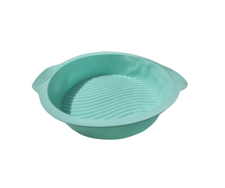 Forma pentru Prajituri si Dulciuri, din Silicon Non-Stick, 25cm, Turcoaz, Calitate Premium [3]