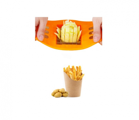 DIspozitiv pentru Feliat si Taiat Cartofii Pai pentru Prajit, Portocaliu [0]