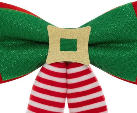 Fundita decorativa elfi pentru bradul de Craciun, 24x32 cm, verde si rosu [3]