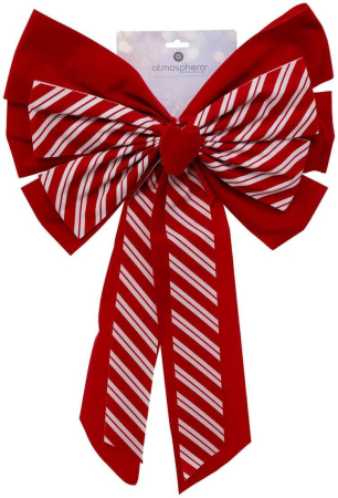 Fundita decorativa pentru bradul de Craciun, 40x60 cm, cu dungi rosii si albe [2]