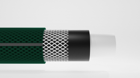 Furtun gradina armat Premium, 1/2&quot; diametru, 50 m, protectie UV, 8 bar presiune, 4 straturi, verde [2]