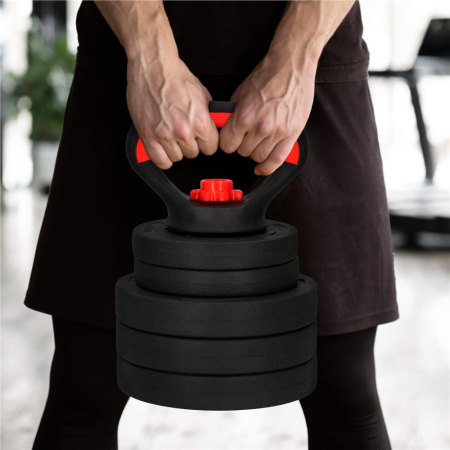 Gantera Kettlebell reglabila 10kg negru [3]