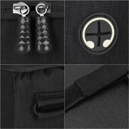 Geanta bicicleta impermeabila, cu buzunar pentru telefon, 19x10x10cm, negru [2]