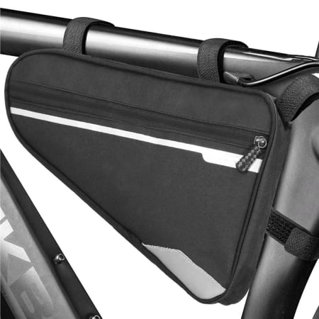 Geanta bicicleta impermeabila, cu buzunar pentru telefon, 30x21x5cm, negru [1]