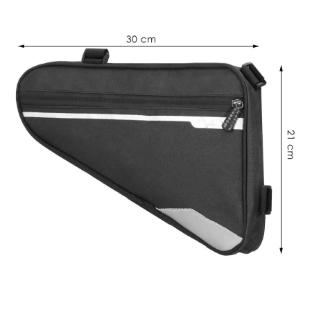 Geanta bicicleta impermeabila, cu buzunar pentru telefon, 30x21x5cm, negru [9]