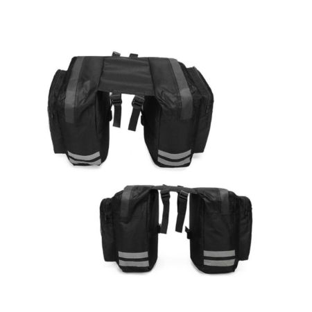 Geanta bicicleta spate 34x12x32 cm, 20L, poliester impermeabil, prindere pe portbagaj, negru [1]