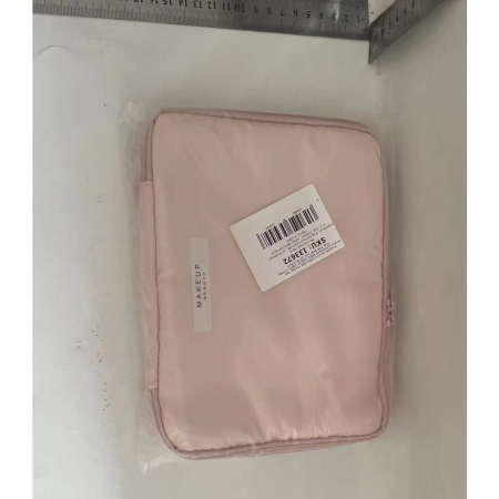 Geanta de Calatorie, , pentru Cosmetice si Articole de Toaleta, Material Impermeabil, 2 in 1, Portfard Interior Detasabil, 23 x 16 x 8 cm, Roz [1]