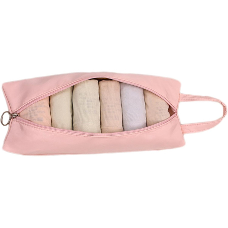 Geanta de Depozitare, , Pentru Haine Mici, Lenjerie, Sosete, Cosmetice, Impermeabila, cu Maner, 10x20x3 cm, Roz [5]