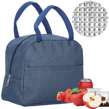 Geanta frigorifica cu izolatie termica pentru mancare, 21x10x23cm, albastru [13]