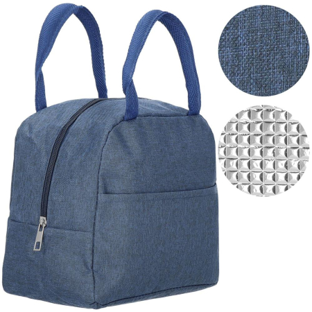 Geanta frigorifica cu izolatie termica pentru mancare, 21x10x23cm, albastru [2]