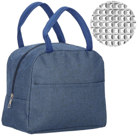 Geanta frigorifica cu izolatie termica pentru mancare, 21x10x23cm, albastru [15]