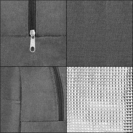 Geanta frigorifica cu izolatie termica pentru mancare, 21x10x23cm, gri [11]