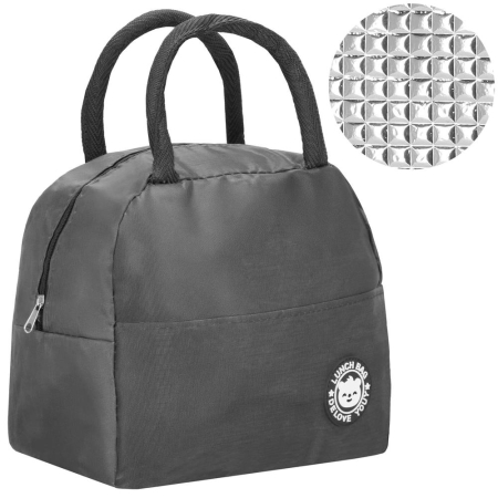 Geanta frigorifica cu izolatie termica pentru mancare, 21x10x23cm, gri [2]