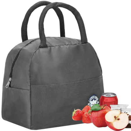 Geanta frigorifica cu izolatie termica pentru mancare, 21x10x23cm, gri [6]