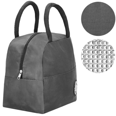 Geanta frigorifica cu izolatie termica pentru mancare, 21x10x23cm, gri [5]