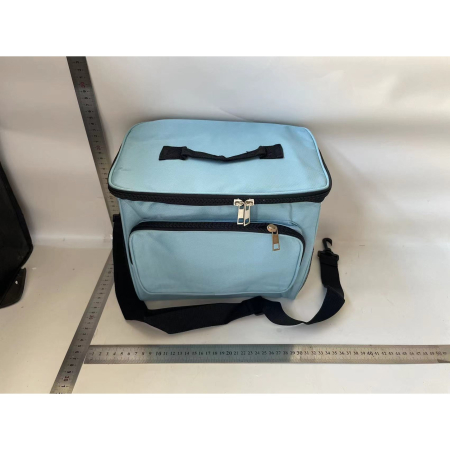 Geanta pentru Picnic cu izolare termica, , Multifunctionala, Compartimentata, 2 Tipuri de Manere, Impermeabila, 26x24x17 cm, Albastru Deschis [1]