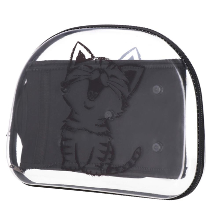 Geanta pentru transport animale de companie pisica sau catel, M, 42x26x32 cm, transparent [8]