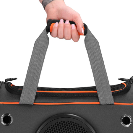 Geanta pentru transport animale mici-medii, pentru caine si pisica, pliabila, 24x48x33 cm, gri [12]