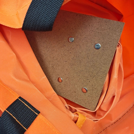 Geanta Pliabila, , 2 in 1, Carucior cu Roti, pentru Cumparaturi, 19 l, Portocaliu, Plastic, 39 x 46 x 12 cm [2]