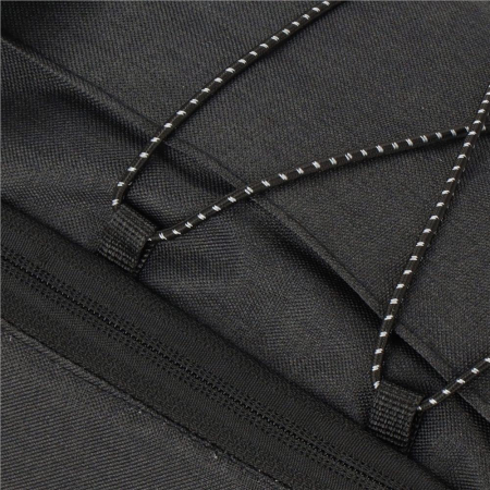 Geanta portbagaj bicicleta, 1 compartiment si 2 buzunare laterale, 38x14x16cm, negru cu elemente reflectorizante gri [3]