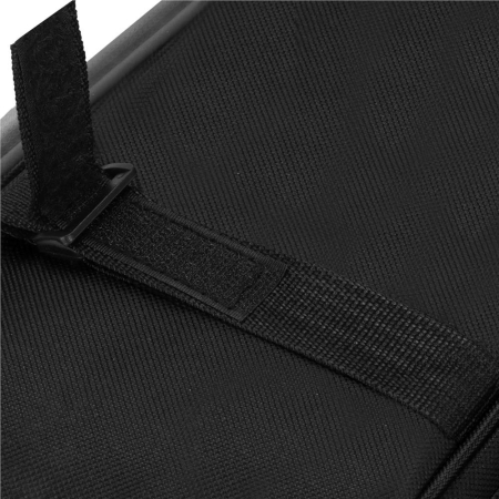 Geanta portbagaj bicicleta, 1 compartiment si 3 buzunare laterale, 40x20x17cm, negru cu elemente reflectorizante gri [4]