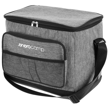 ✨TOATE PRODUSELE✨ - Geanta termica 25L cu buzunare frontale, strat interior PEVA si curea reglabila, 34x24x30 cm, gri