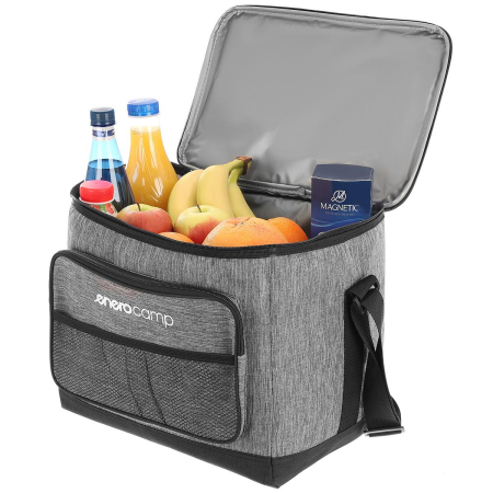 Geanta termica 25L cu buzunare frontale, strat interior PEVA si curea reglabila, 34x24x30 cm, gri [4]