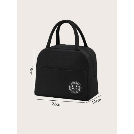 Geanta Termica pentru Pranz, , Multifunctionala, Compartimentata, Impermeabila, cu Manere, Buzunar Exterior, 22x14x19 cm, Negru [3]