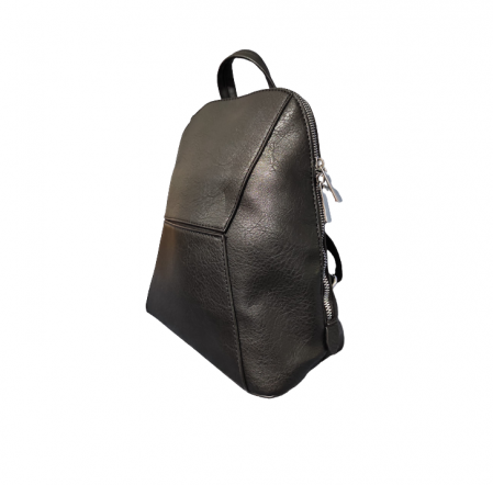 Ghiozdan cu 5 Buzunare si Bretele Ajustabile din Piele Ecologica Negru, Model Deosebit Premium [1]