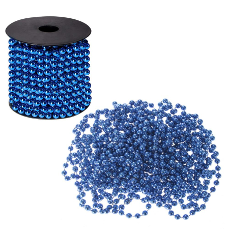 Ghirlanda de margele pentru bradul de Craciun, 10 metri, albastru [2]