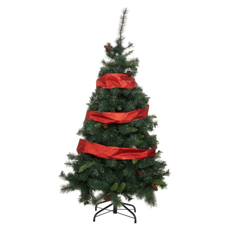 Ghirlanda decorativa panglica 12x500 cm, din PVC, rosie [2]