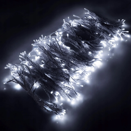 Ghirlanda luminoasa 300 LED-uri, 3m, pentru interior/exterior, telecomanda, iluminare alba [4]