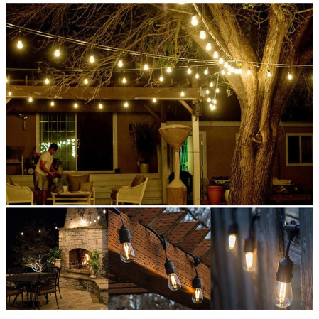 Ghirlanda Luminoasa, , cu Transformator, 10 m, 10 LED-uri Model Bulb, Interconectabila, IP44, Alb Cald [2]