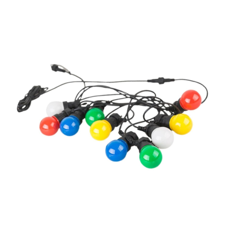 Ghirlanda Luminoasa, , fara Transformator, 10 m, 20 LED-uri Model Bulb, Interconectabila, IP65, Multicolor [3]