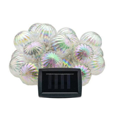 Ghirlanda luminoasa, LED, model Loris, 20 becuri, 580cm, incarcare solara, lumina alb multicolor [6]