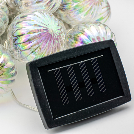 Ghirlanda luminoasa, LED, model Loris, 20 becuri, 580cm, incarcare solara, lumina alb multicolor [13]