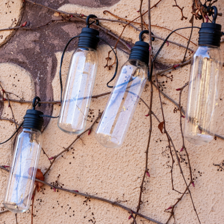 Ghirlanda luminoasa, LED, model Lux, 10 becuri, 380cm, incarcare solara, lumina alb cald [14]