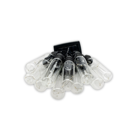 Ghirlanda luminoasa, LED, model Lux, 10 becuri, 380cm, incarcare solara, lumina alb cald [10]