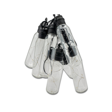 Ghirlanda luminoasa, LED, model Lux, 10 becuri, 380cm, incarcare solara, lumina alb cald [8]