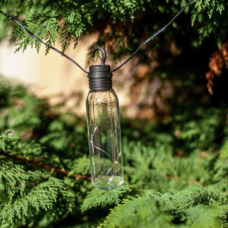 Ghirlanda luminoasa, LED, model Lux, 10 becuri, 380cm, incarcare solara, lumina alb cald [4]