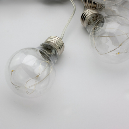 Ghirlanda luminoasa, LED, model Moza, 20 becuri, 580cm, incarcare solara, lumina alb cald [5]