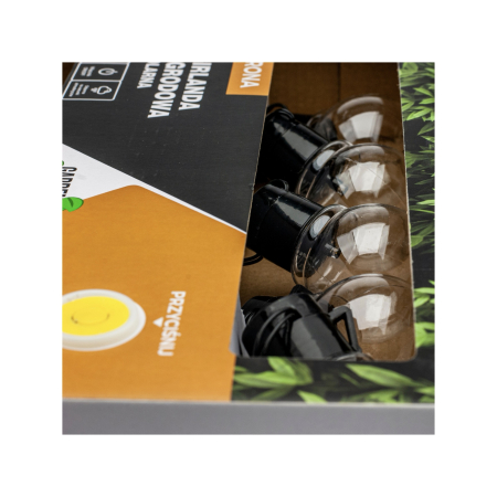 Ghirlanda luminoasa, LED, model Rona, 10 becuri, 380cm, incarcare solara, lumina alb cald [12]