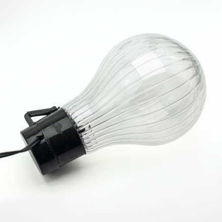 Ghirlanda luminoasa, LED, model Stripes, 10 becuri, 380cm, incarcare solara, lumina alb cald [9]