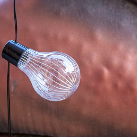 Ghirlanda luminoasa, LED, model Stripes, 20 becuri, 580cm, incarcare solara, lumina alb cald [6]