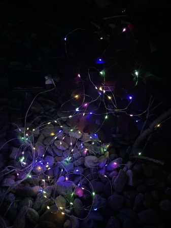 Ghirlanda luminoasa liniara, 100 LED-uri, 990cm, incarcare solara, multicolor [5]